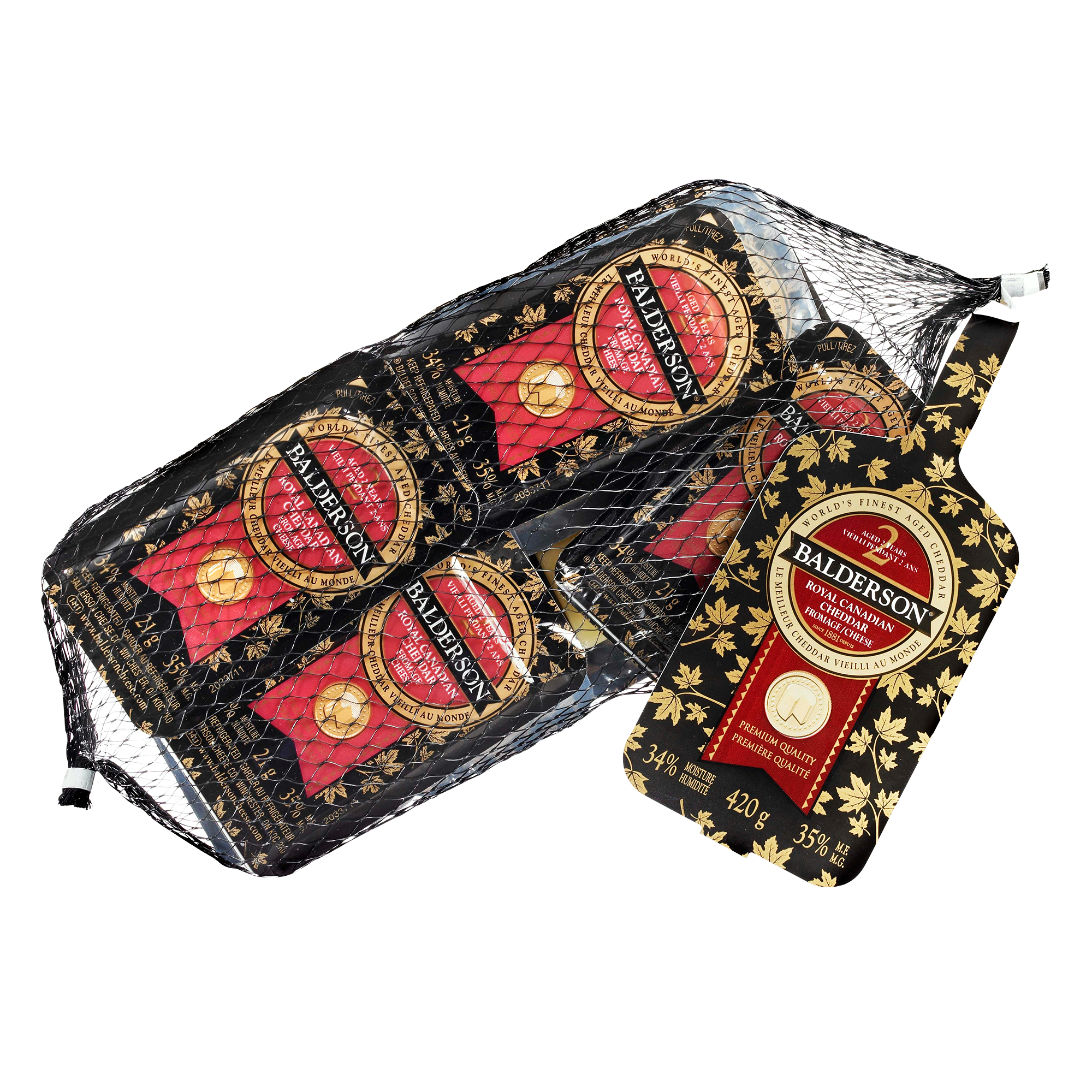 Cheddar Rice Packs Balderson Cheddar Portion Packs